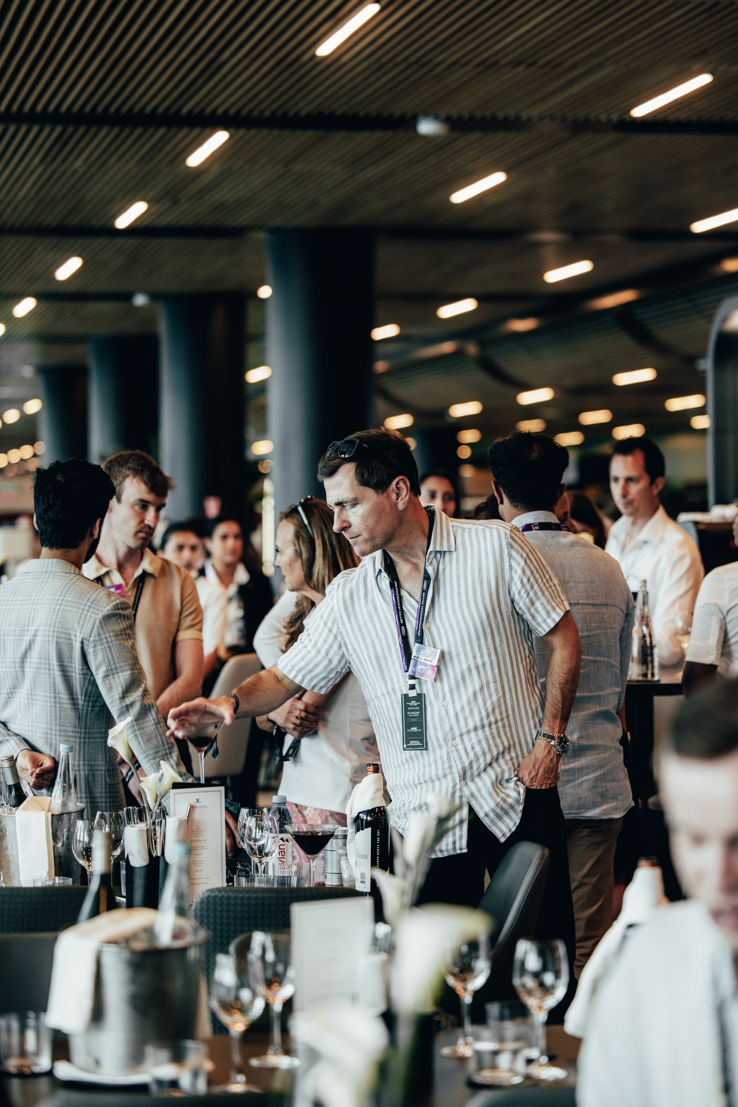 Off Grid full day atmosphere — Bang and Olufsen lounge, simulators and programming at Race Week Miami